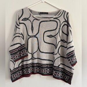 Peruvian Connection Tunic Sweater Jumper Women's Size M / L 100% pima Aztec